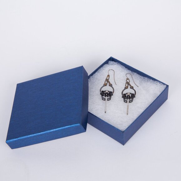 One of a Kind ART OF FACTORY Earrings Unique - Picture 6 of 7